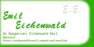 emil eichenwald business card